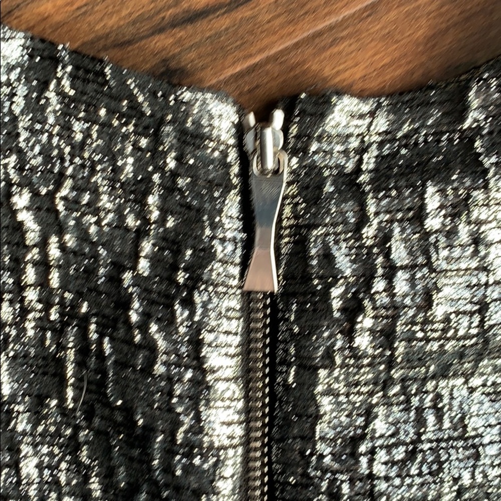 Silver Metallic lame Kate Spade short sleeve top. - Picture 6 of 6